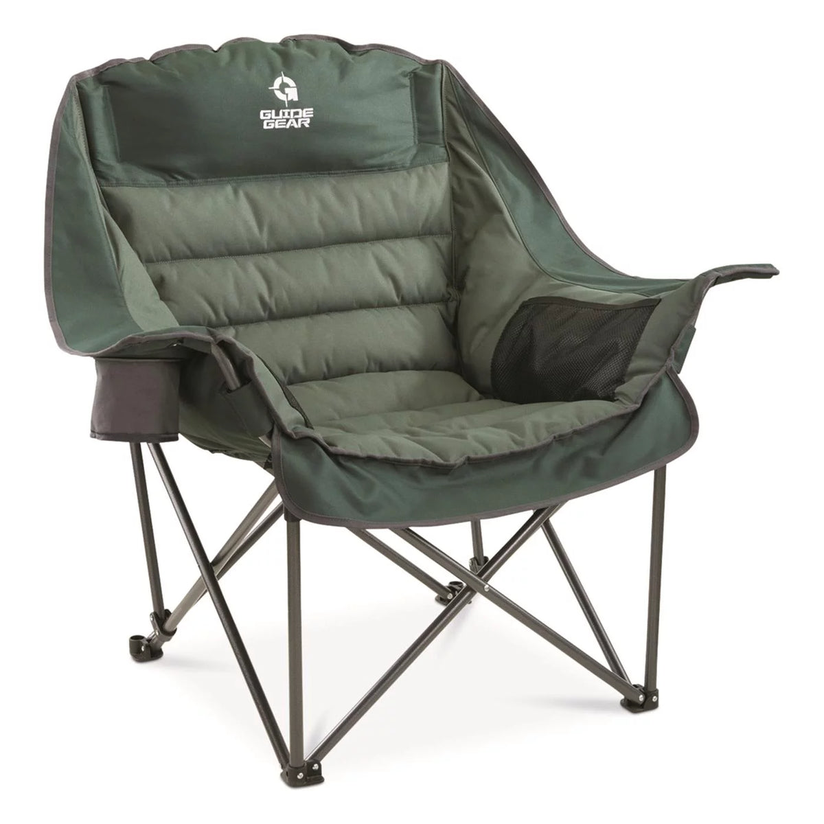 Oversized XL Padded Folding Camping Chair with Cup Holder Z396