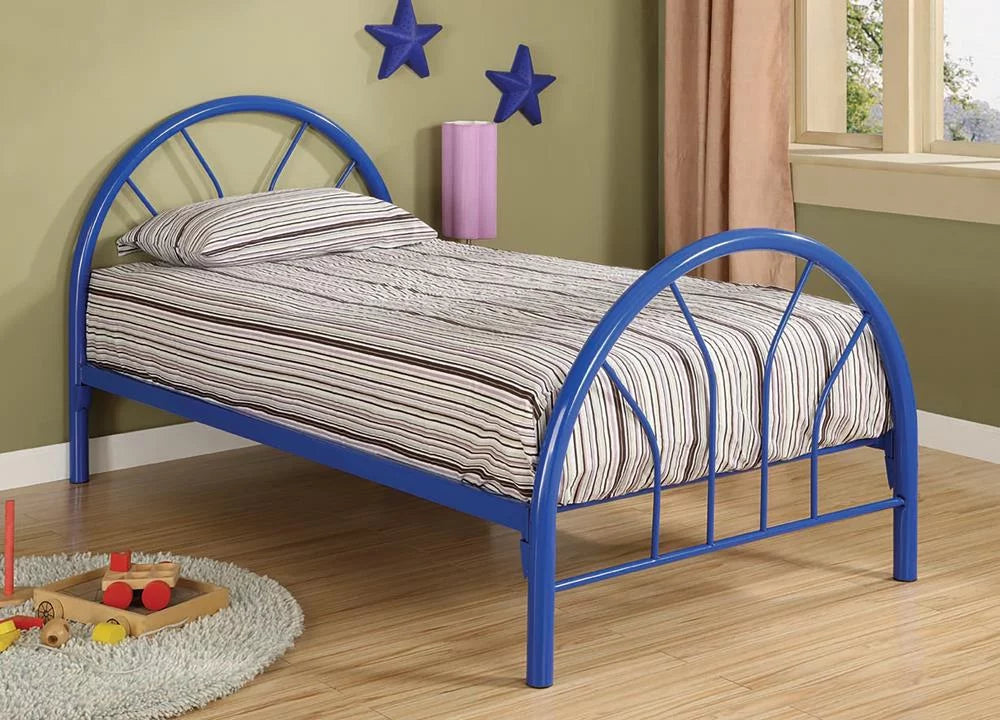 Twin Metal Bed Blue U8825