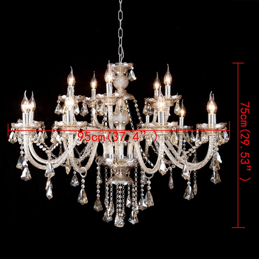 15 Lights Cognac K9 Crystal Chandelier Q979633