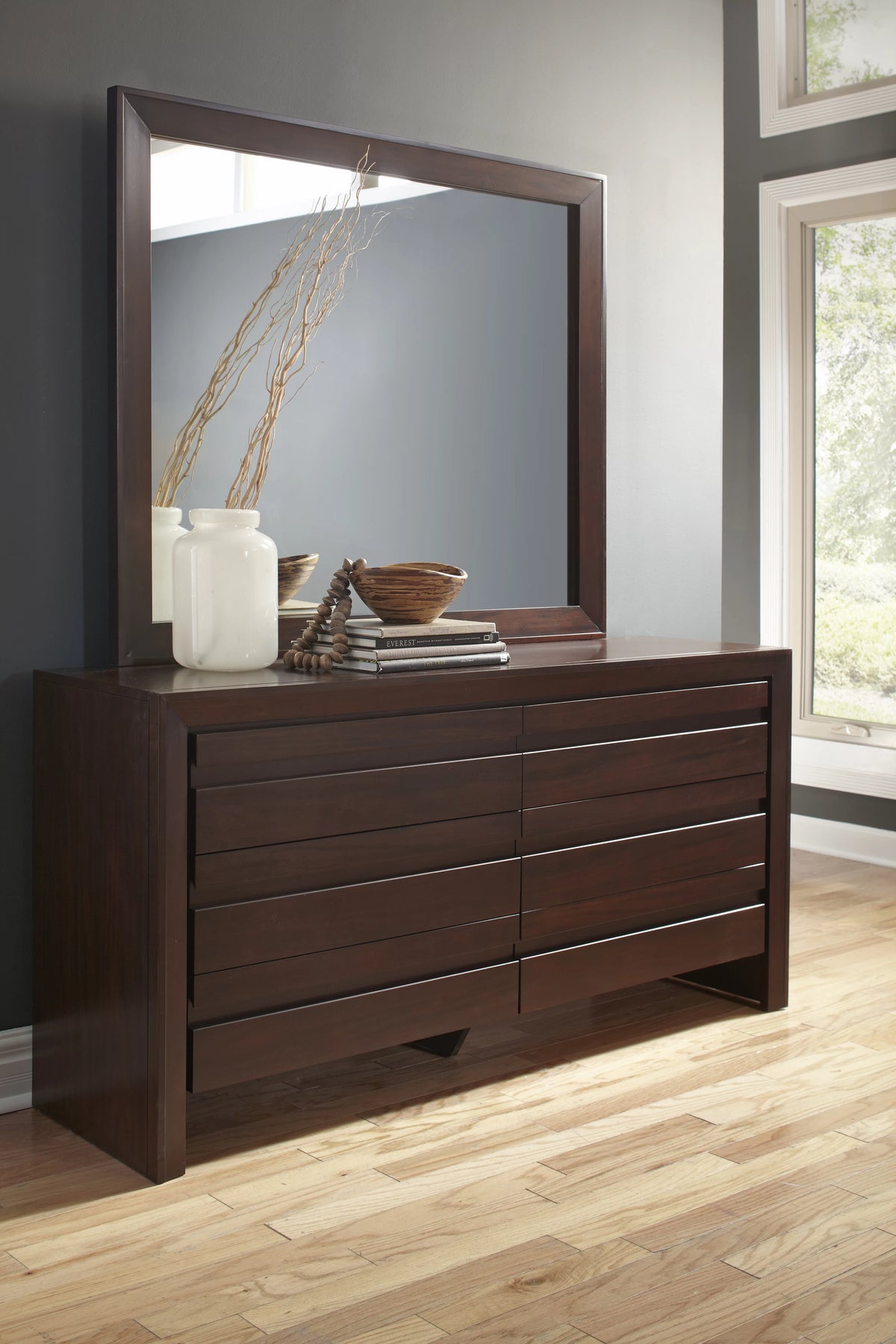 Wood Dresser in Chocolate Brown E9445