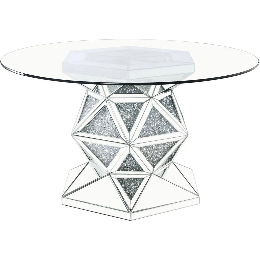 5-Piece Dining Table & 4 Stainless Steel Side Chairs B881708