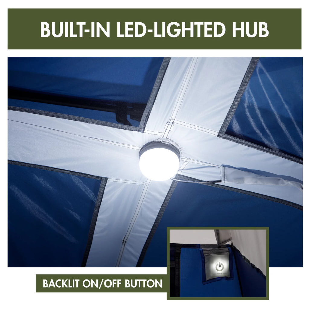 4-Person Instant Cabin Tent with LED Lighted Hub Y543471
