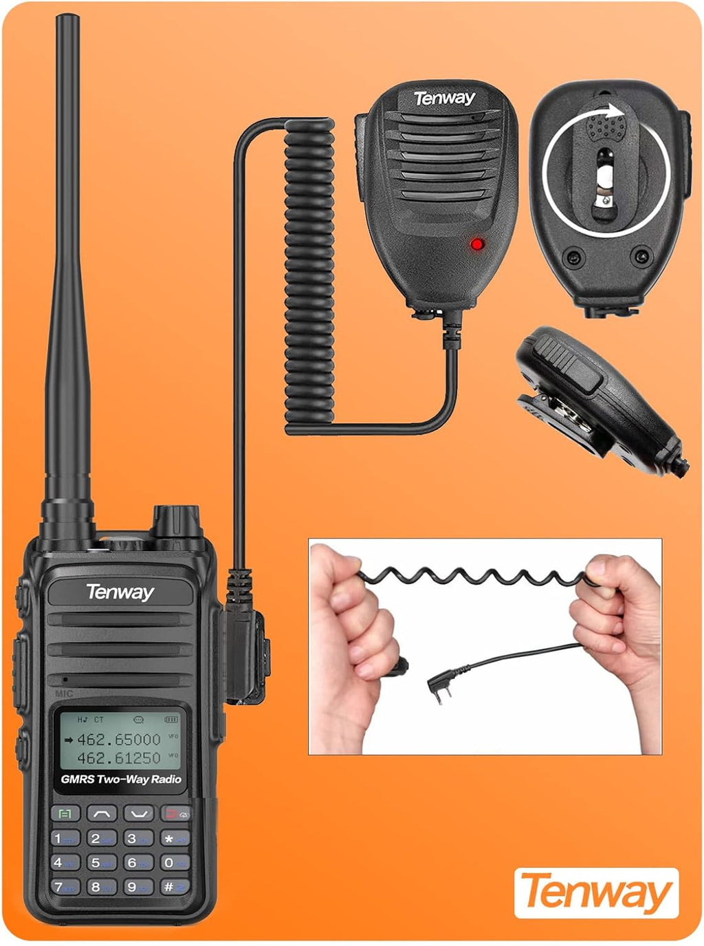 5W Long Range Two Way Radio with NOAA Scanning & Receiving Pack of 2 H1123