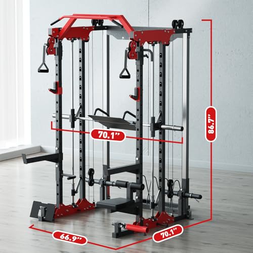 Smith Machine with Cable Crossover and Leg Press T629375