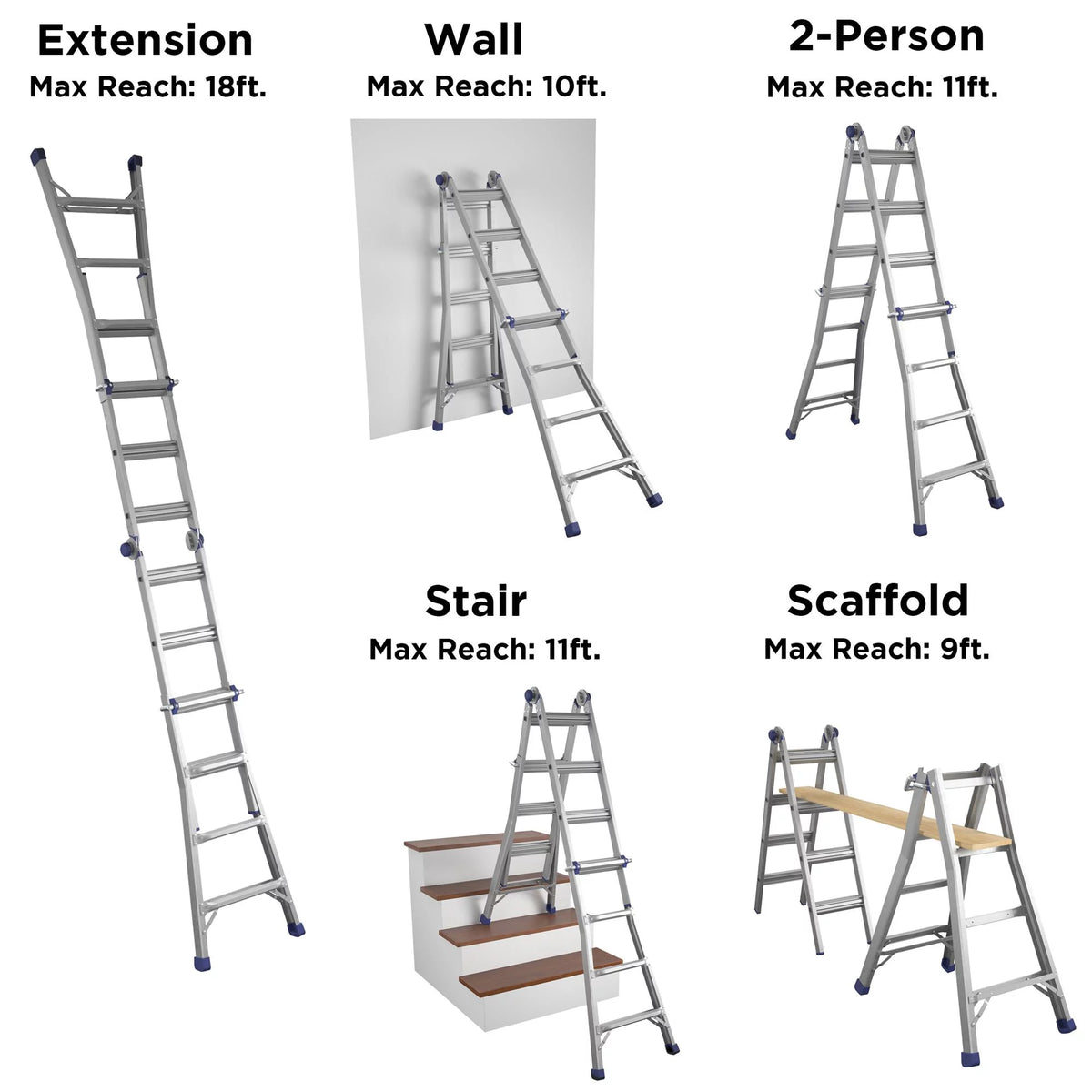 18 ft Aluminum Ladder Z9405