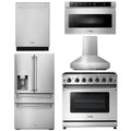 36 Inch Gas Range, Range Hood, Microwave, Refrigerator, Dishwasher L6045