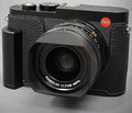 Black Leather Camera Half Case with Metal Grip Y5308
