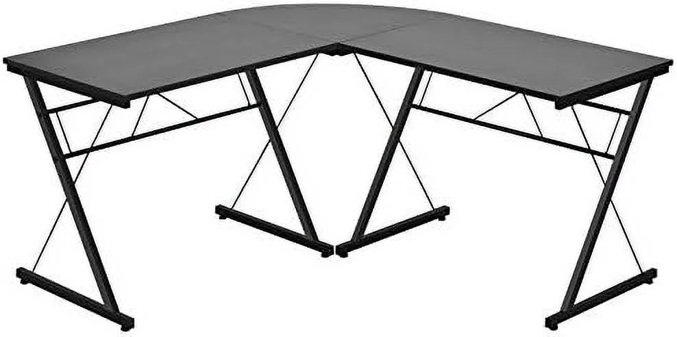 L-Shaped Corner Computer Desk with Round Corner G8654