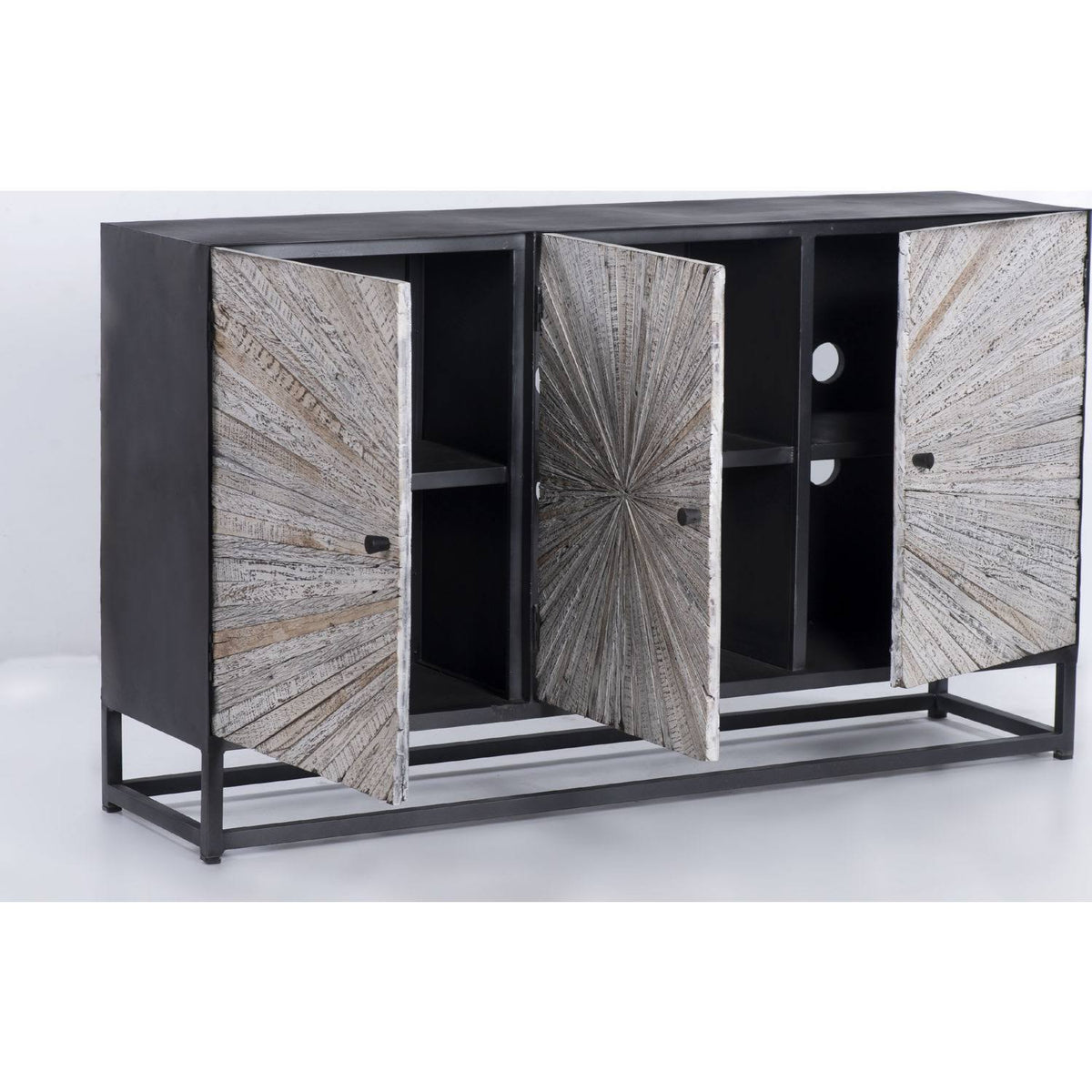 Reclaimed Wood 3 Door Accent Cabinet N4990