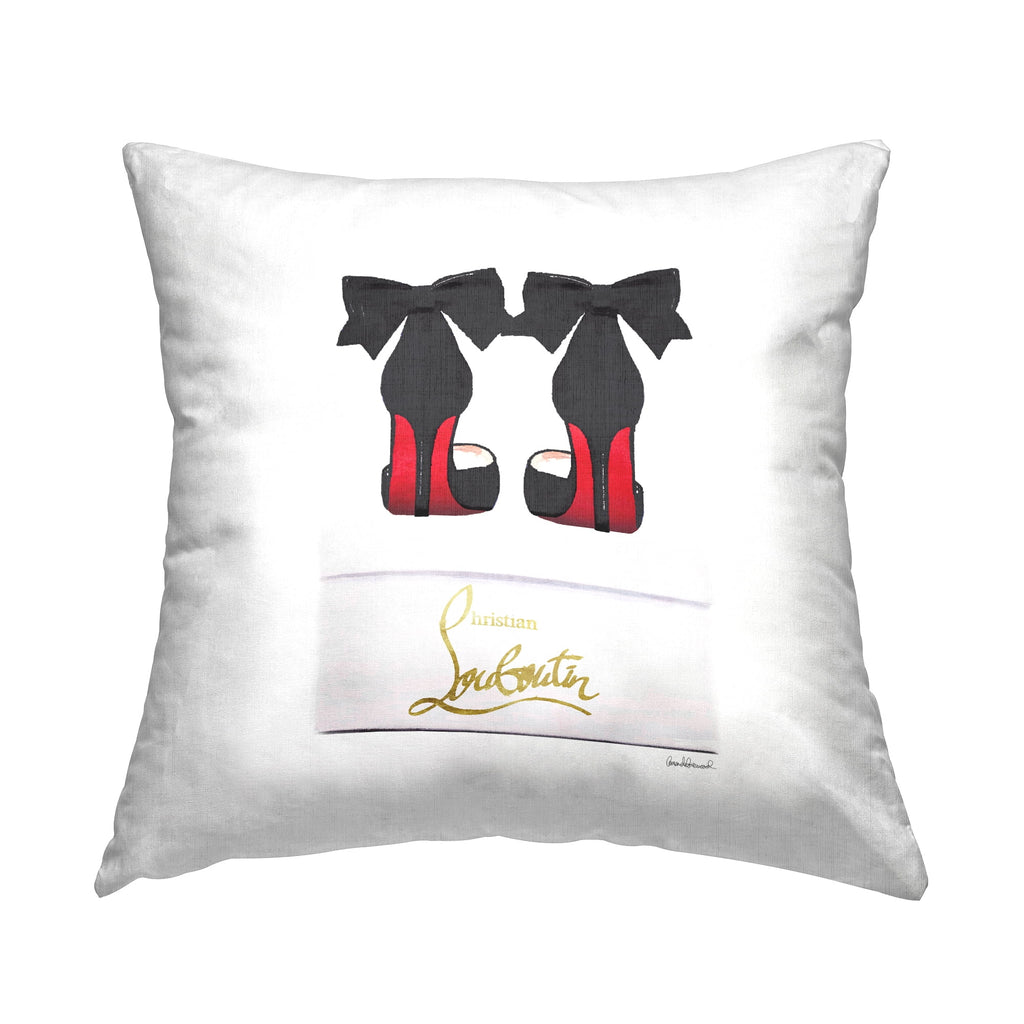 Bow Heels Shoes Throw Pillow H25525