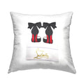 Bow Heels Shoes Throw Pillow H25525