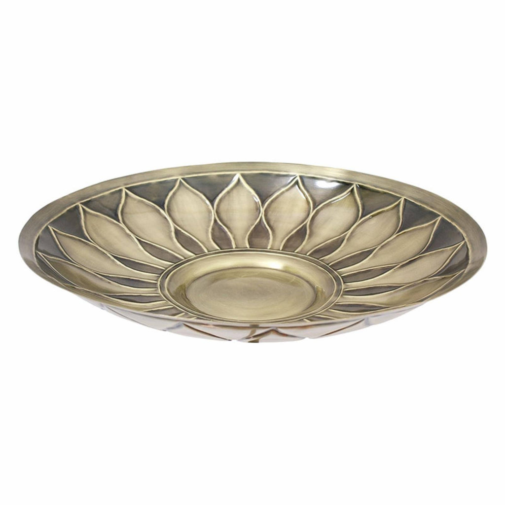 Brass Birdbath with Stake L66222