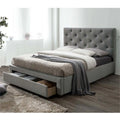 Gray Fabric Storage California King Bed C77733