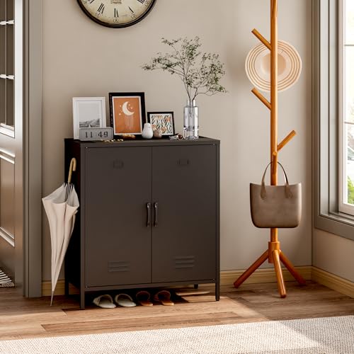 Black 2 Door Metal Storage Cabinet N542580
