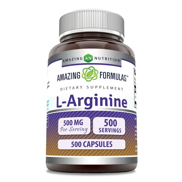 L-Arginine 500 Mg 500 Capsules Amino Acid Supplement H3922