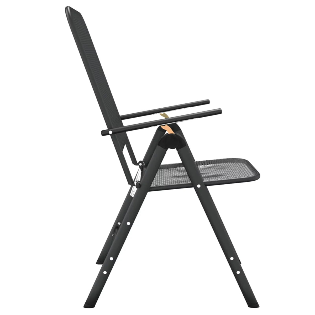 Folding Patio Chairs 2 pcs Metal Mesh Anthracite P113