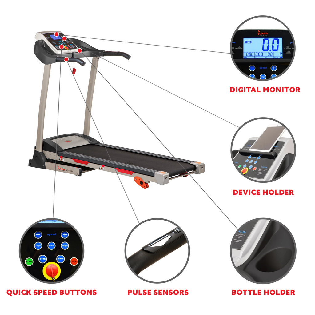 Folding Treadmill with Manual Incline and Pulse Sensors N624286