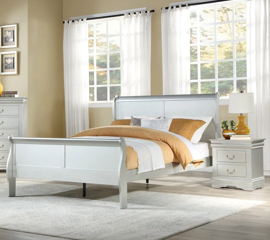 3pc Bedroom Set Eastern King Bed 2x Nightstands Q350839