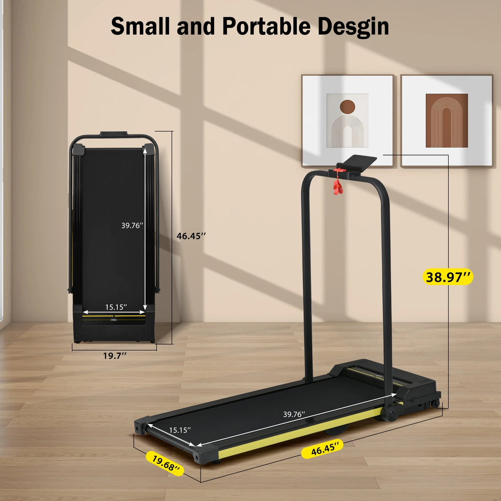 2 in 1 Foldable Treadmill 7.6MPH 2.5HP Q37056