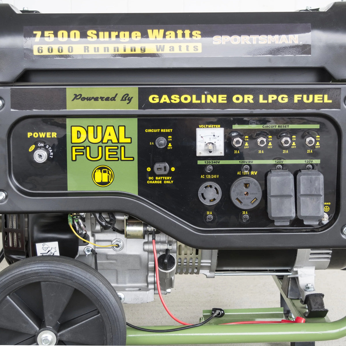 7500 Watts Dual Fuel Portable Generator S309