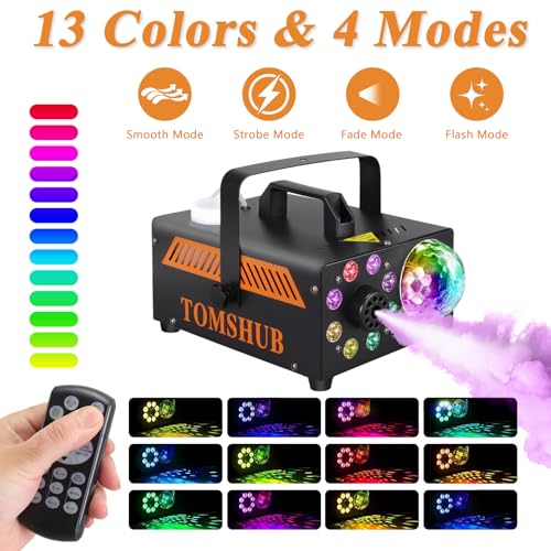 600W Fog Machine with Disco Ball & 13-Color LED Lights L50259