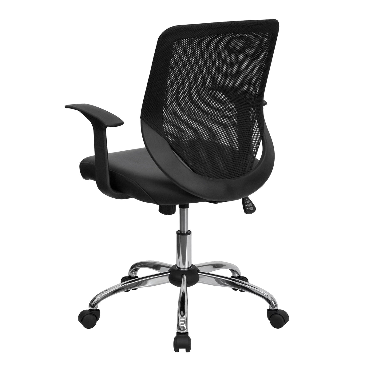 Black Mesh Swivel Task Office Chair with T-Arms W912