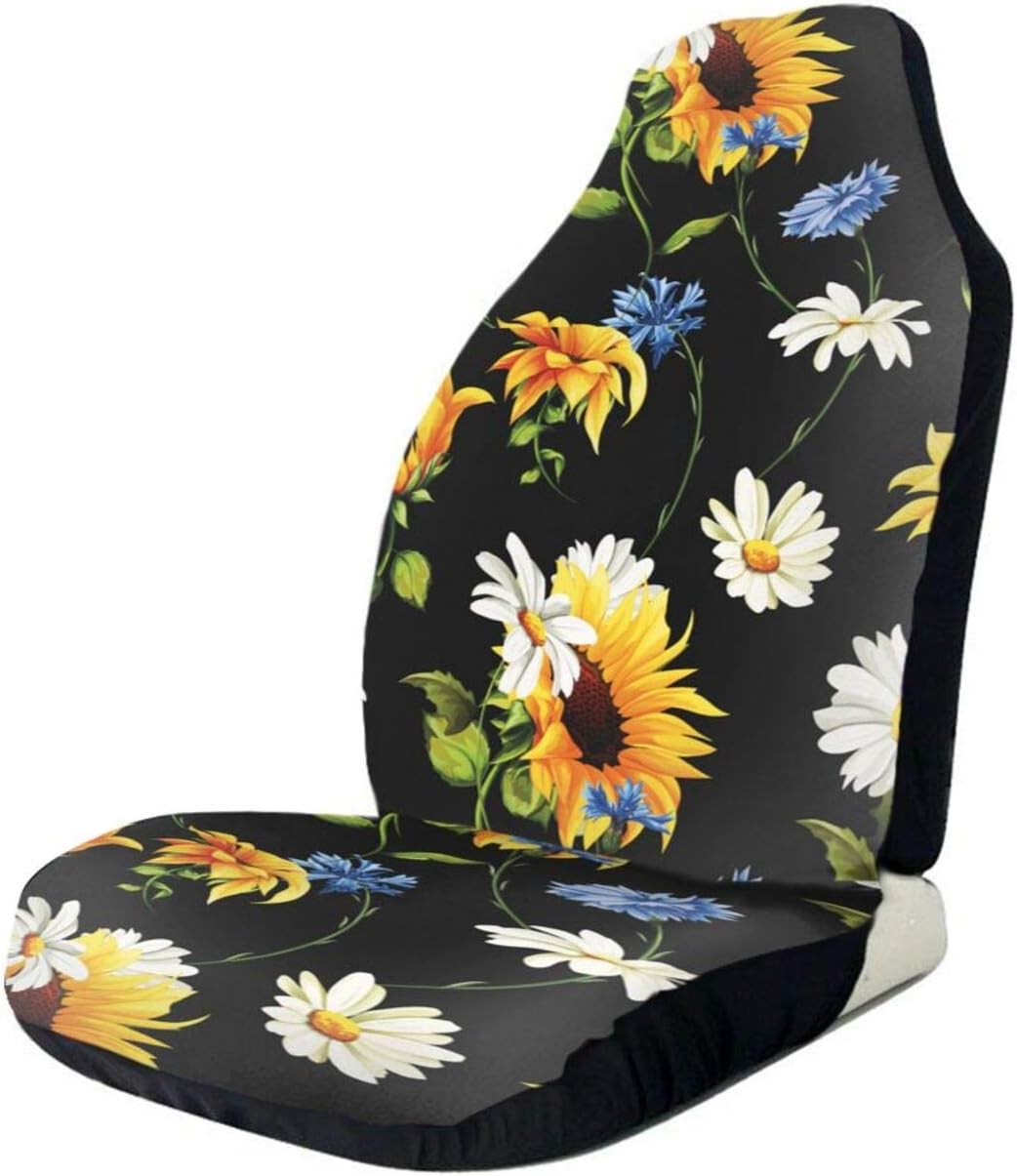 Purple Hearts Printed Car Seat Covers P426
