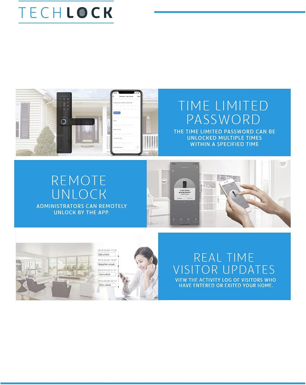 Fingerprint Bluetooth Smart Door Lock with Keyless Entry W5090