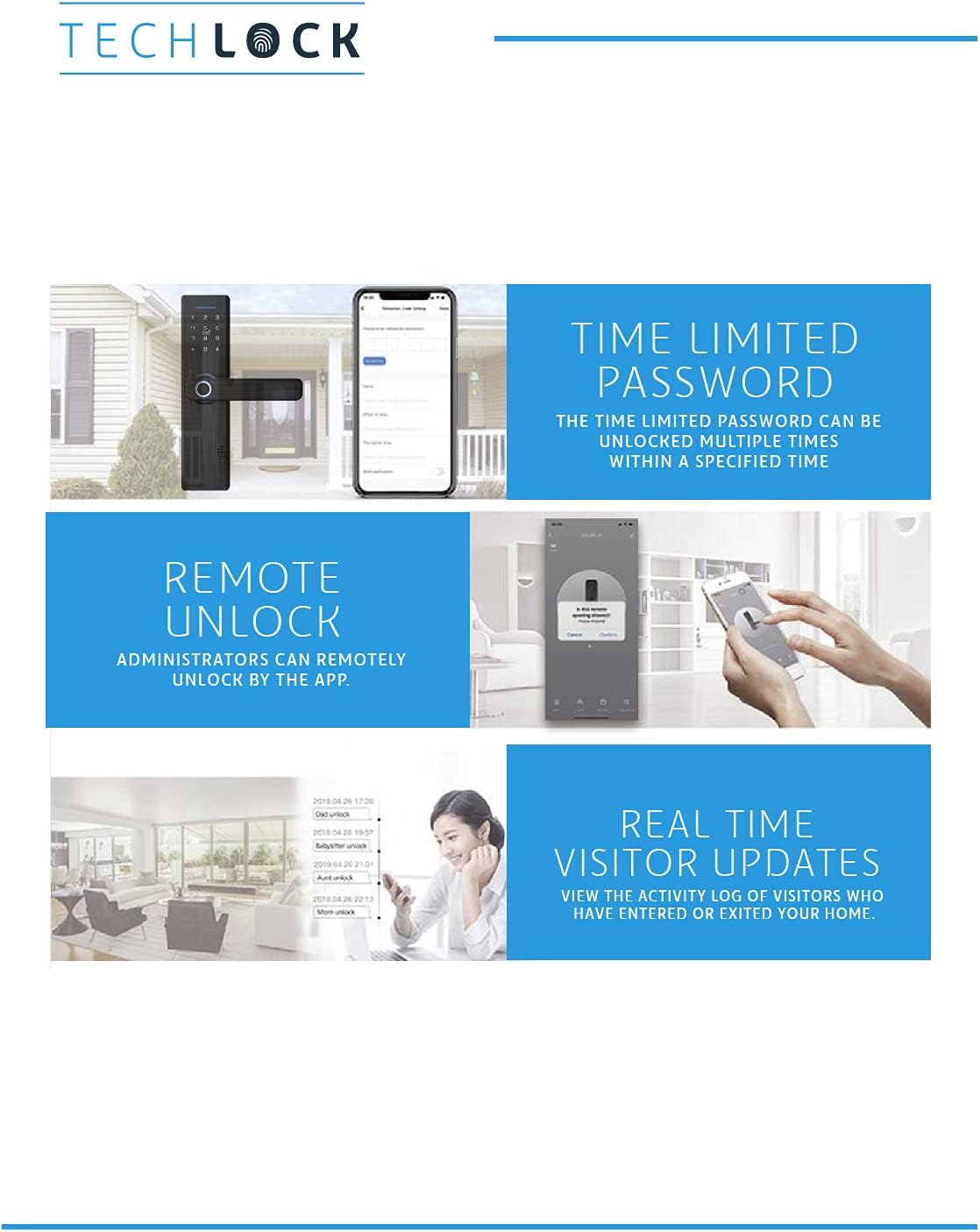Fingerprint Bluetooth Smart Door Lock with Keyless Entry W5090