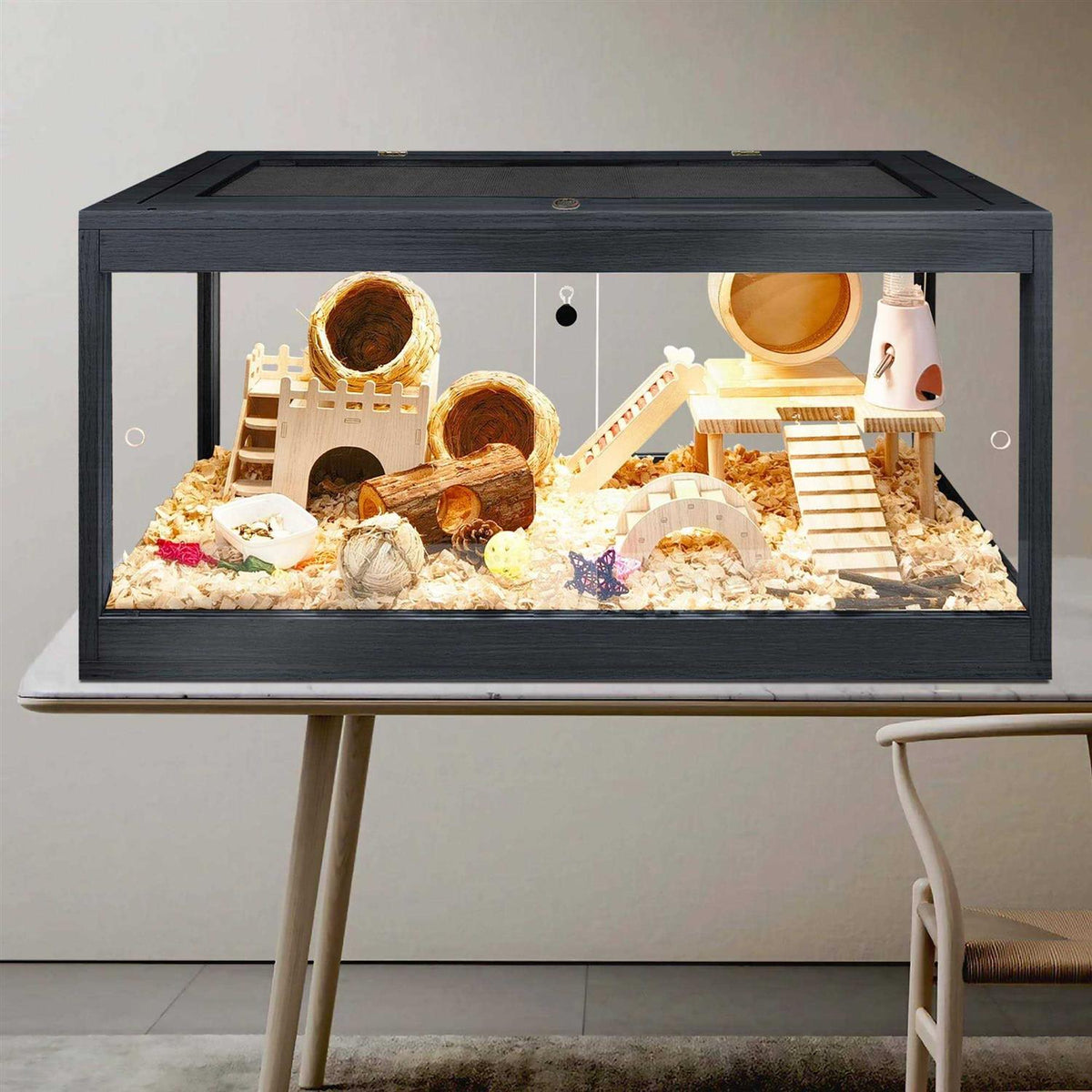 Wooden Hamster Cage with Acrylic Sheets U3487