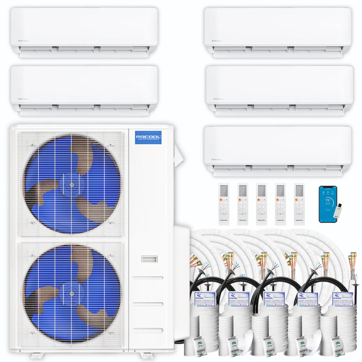 51,000 BTU 5 Zone Ductless Air Conditioner and Heat Pump B11413