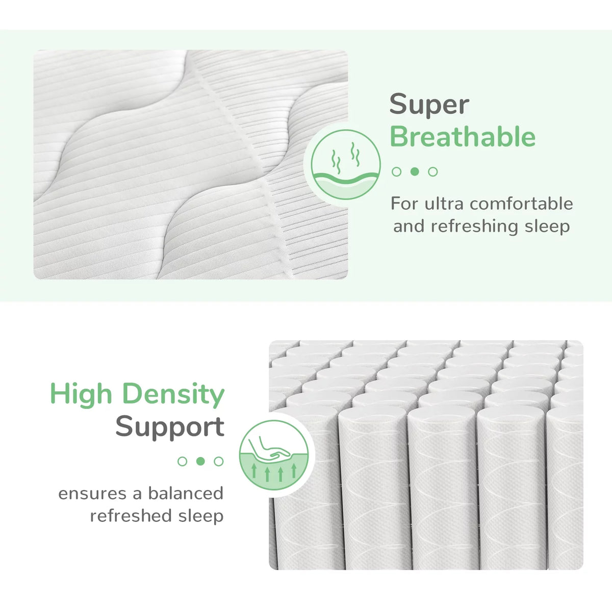 10" Pocket Spring Memory Foam Hybrid Mattress, Full Size D59435