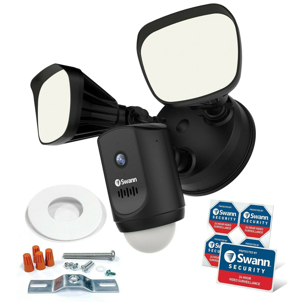 1080p Outdoor Floodlight Wi-Fi Camera Black Z9097