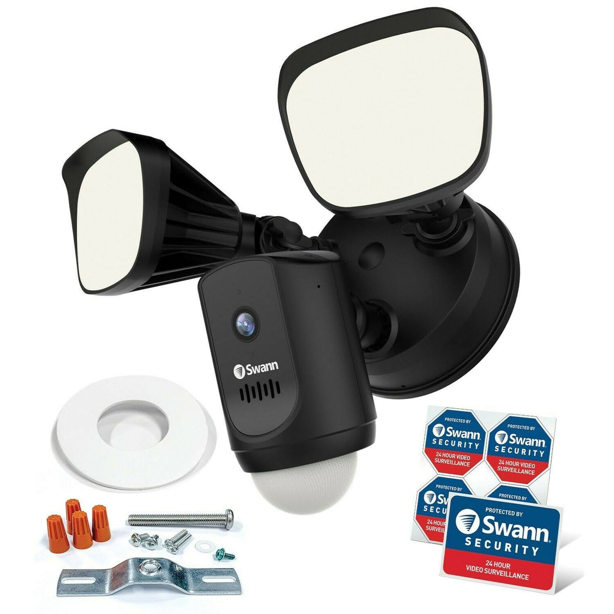 1080p Outdoor Floodlight Wi-Fi Camera Black Z9097