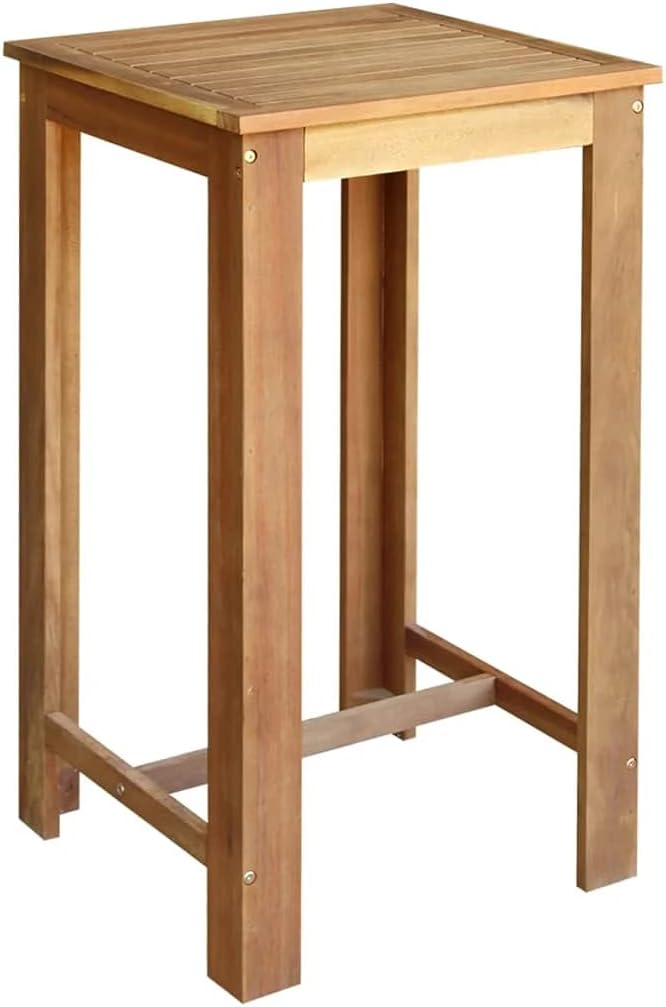 Solid Acacia Wood Bar Table 47.2"x23.6" Brown X753313