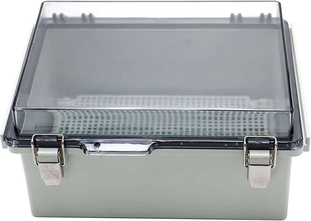 IP67 Waterproof Plastic Electrical Box with Clear Cover 13×13×5.1 inch Pack of 2 C351453