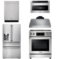 30 Gas Range, Range Hood, Microwave, Refrigerator with Water and Ice Dispenser, Dishwasher C453