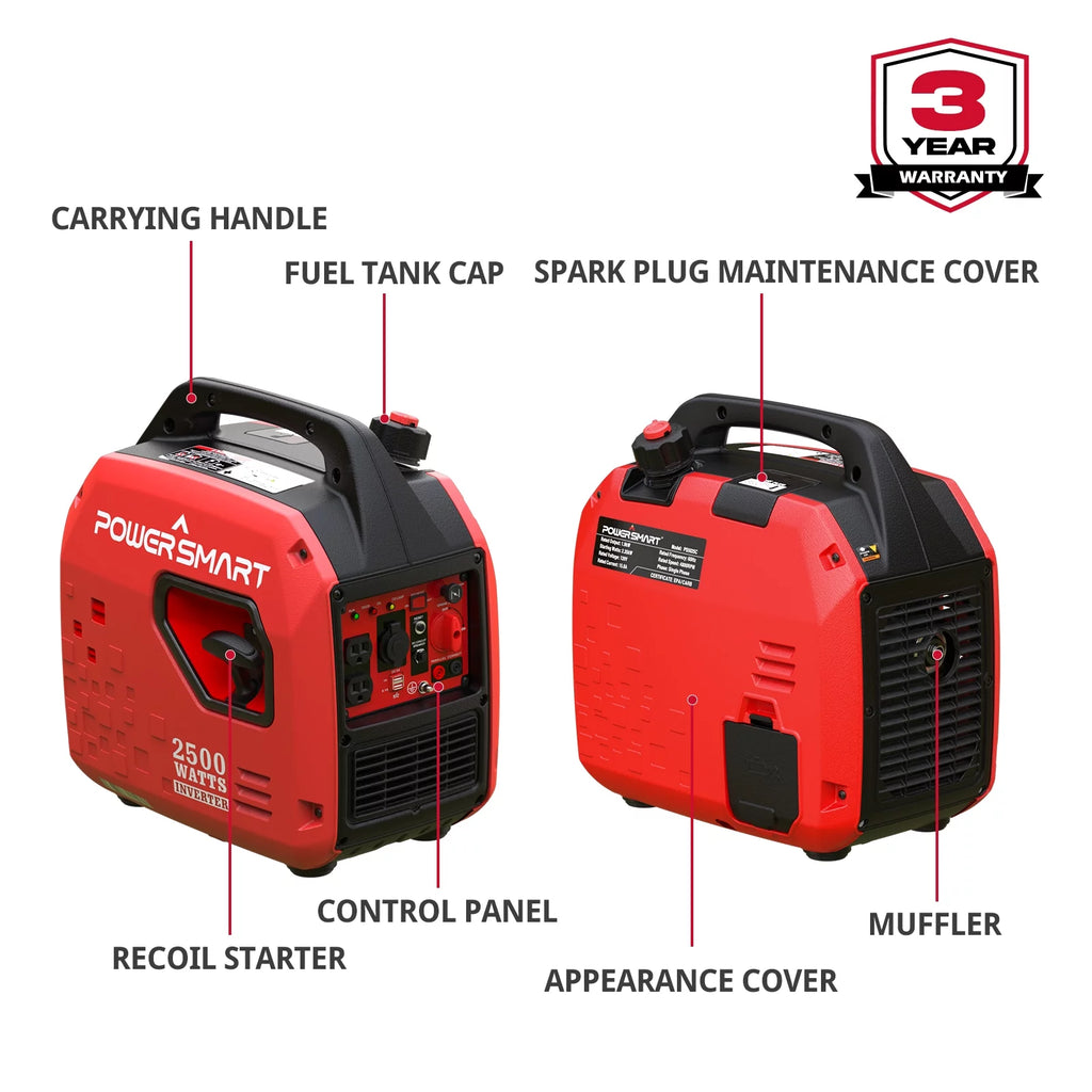 2500Watt Portable Inverter Gas Powered Generator A67310