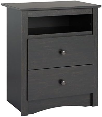 3 Piece Wooden Nightstand Dresser and Chest in Black P1110