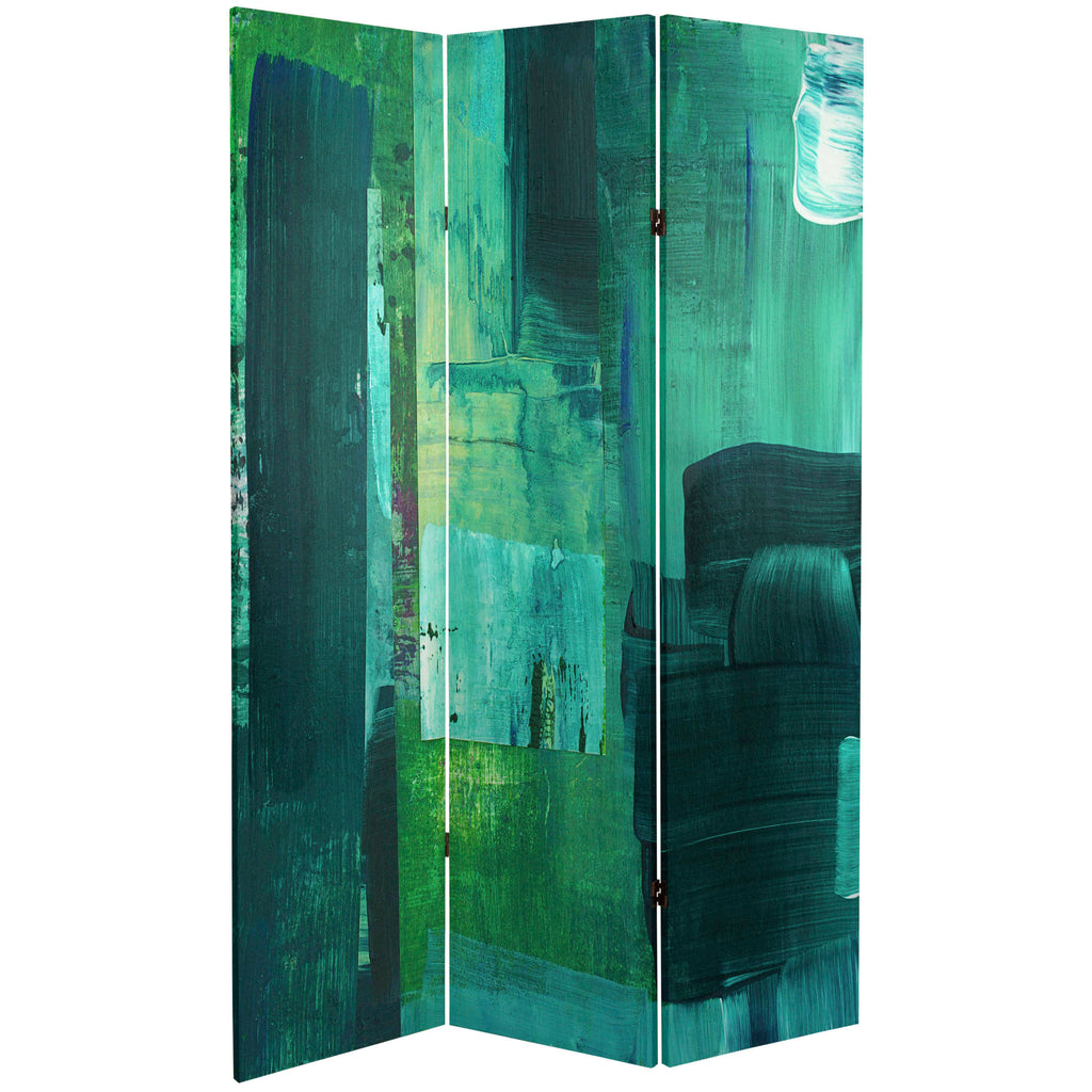 6 ft. Tall Double Sided Undersea Canvas Room Divider N915