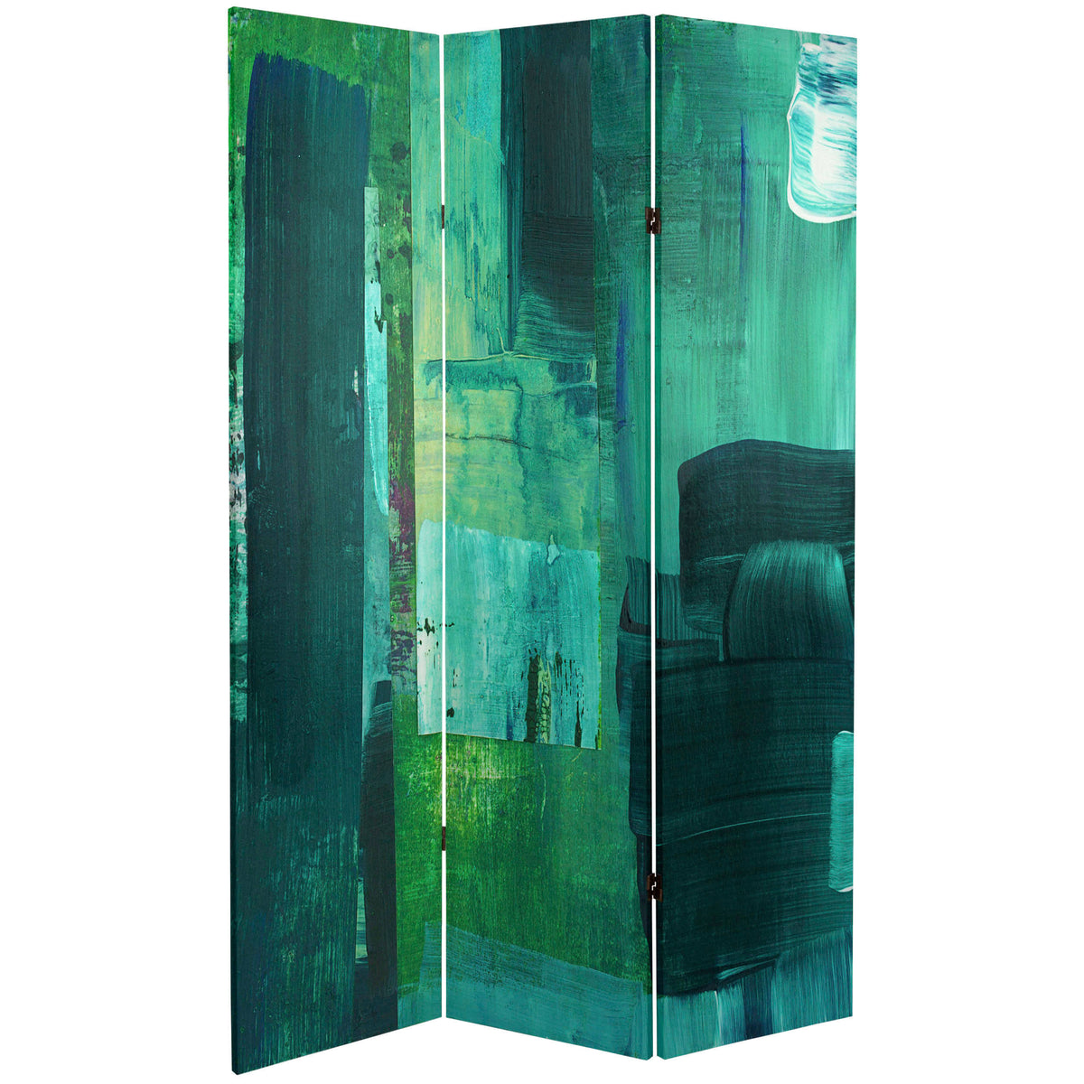 6 ft. Tall Double Sided Undersea Canvas Room Divider N915