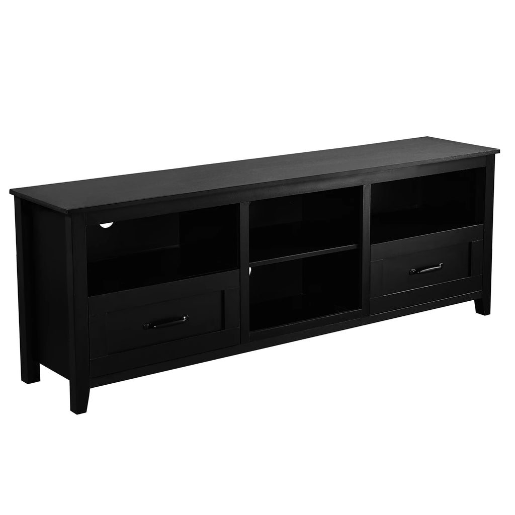 Black Wood TV Stand with 2 Drawers X84766