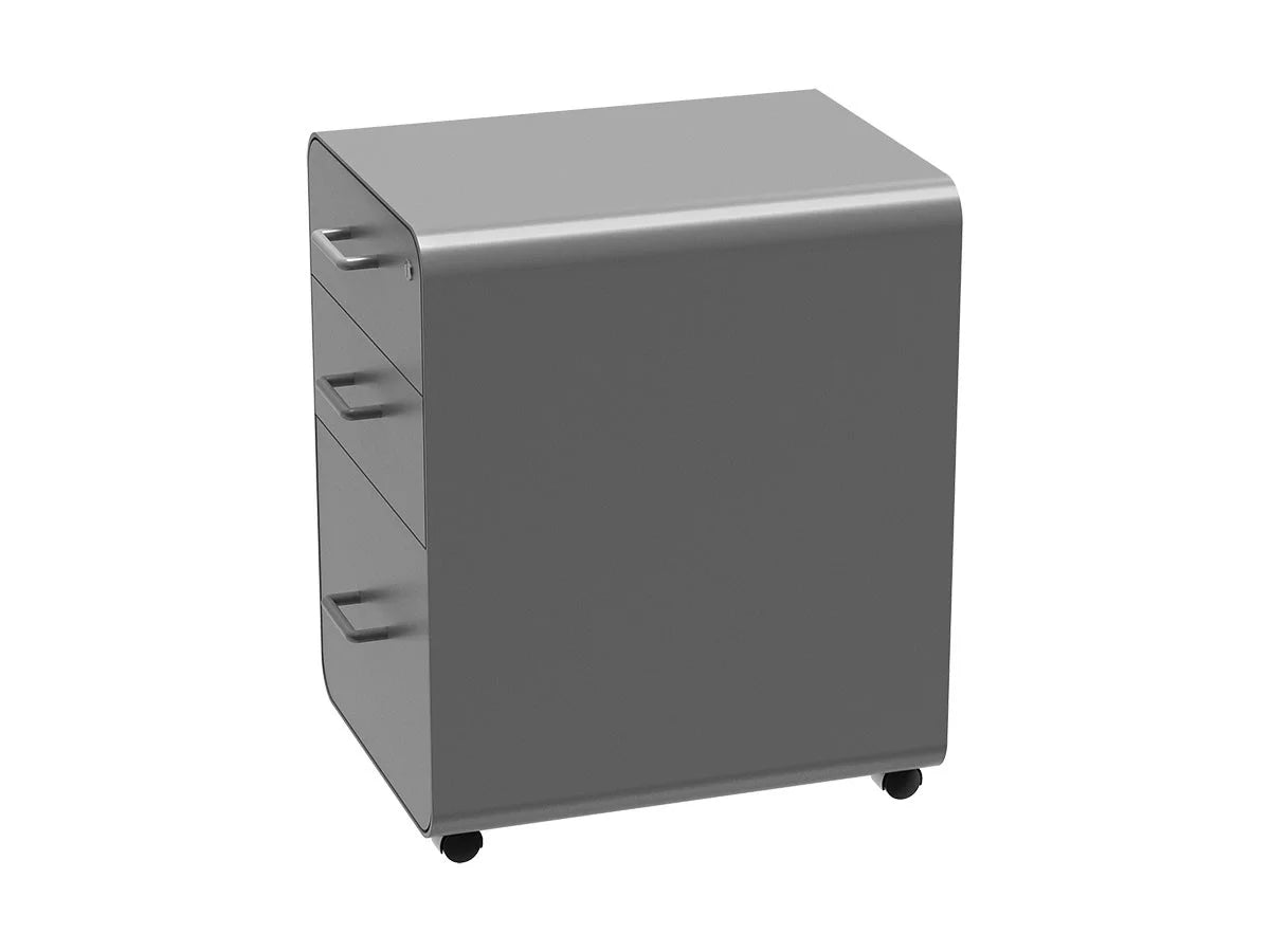 3-Drawer File Cabinet Gray Lockable R93271