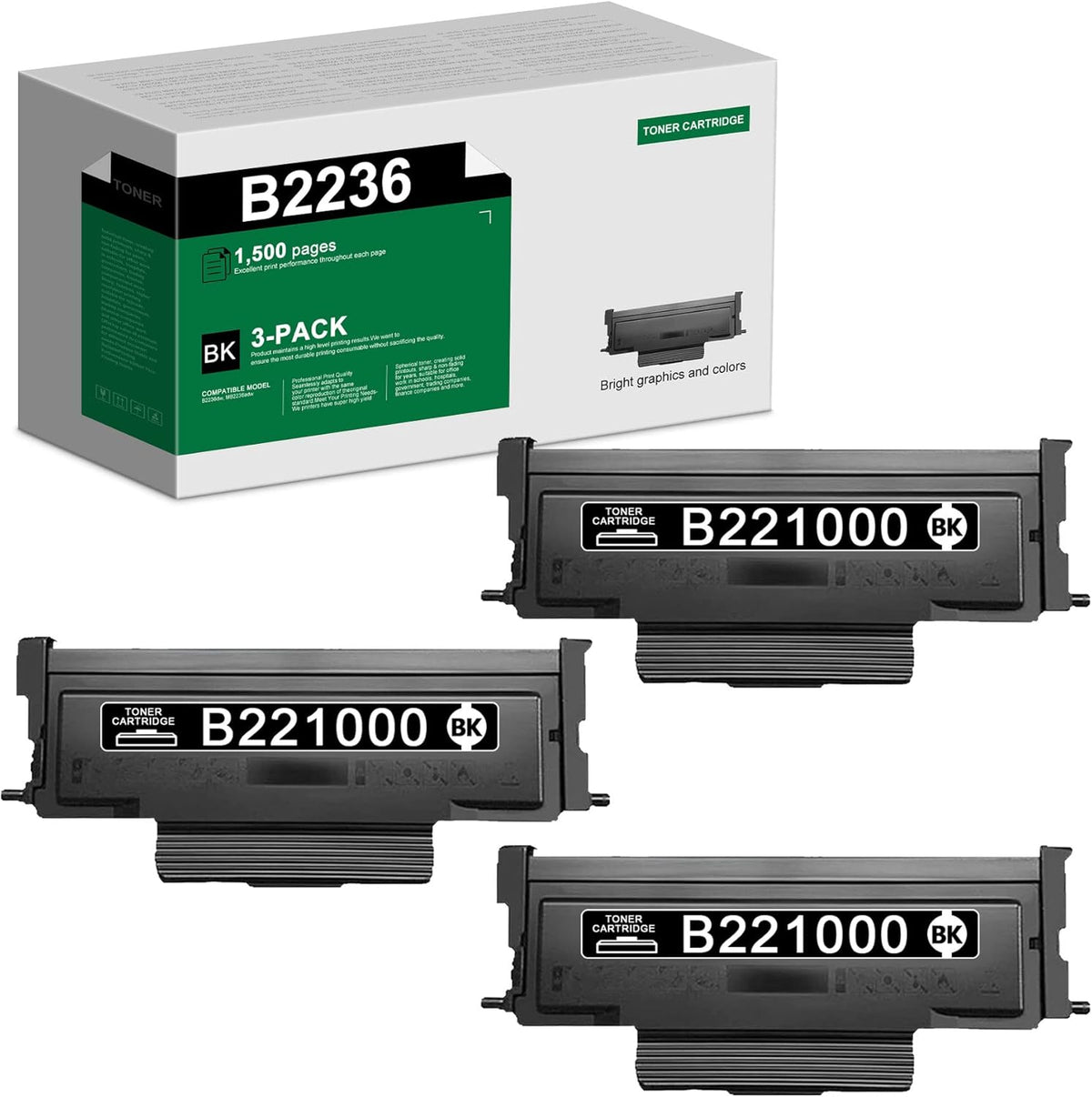 Black 3-Pack Toner Cartridge T8560