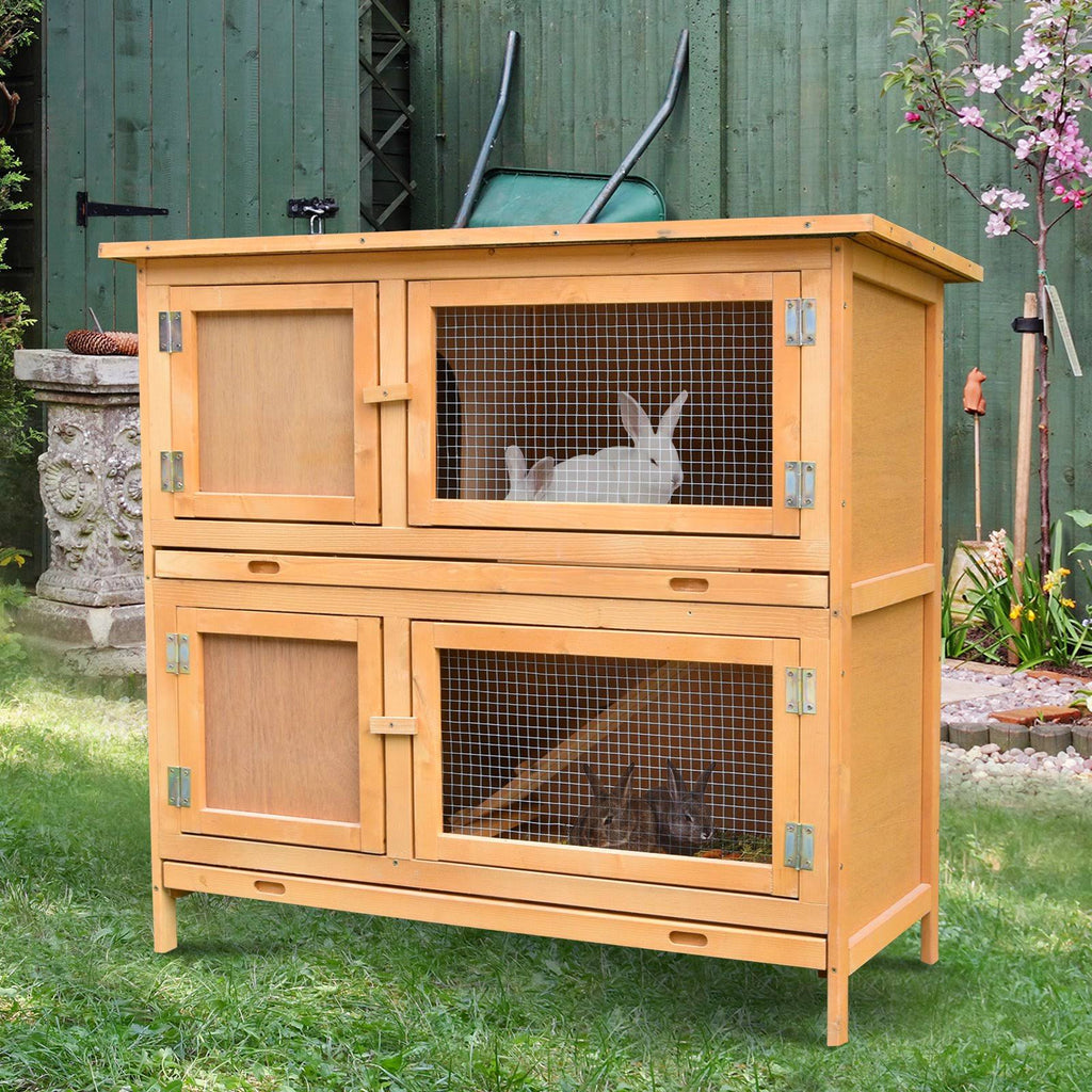 Solid Wood Rabbit Hutch V9355