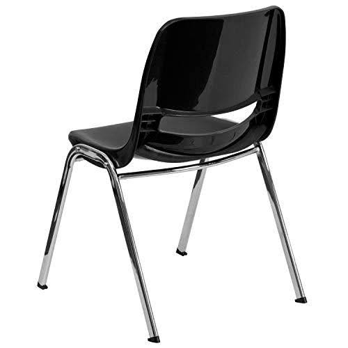 Black Stack Chair with Chrome Frame C260