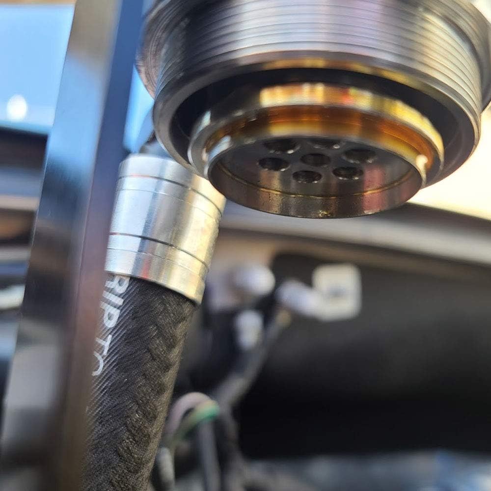 F150 Oil Catch Can Black Aluminum Fittings Braided Hose Kit O373436
