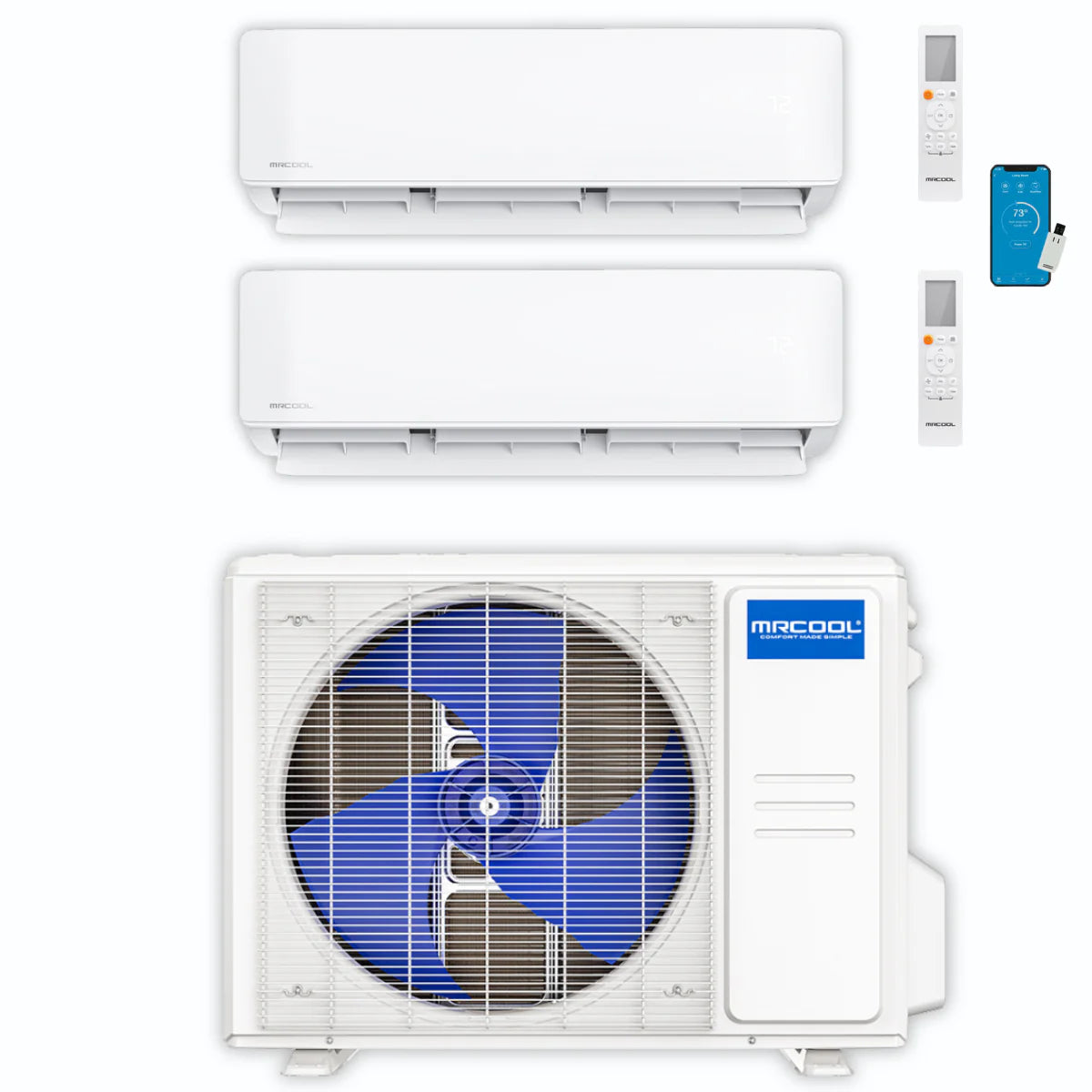 30,000 BTU 2 Zone Ductless Air Conditioner and Heat Pump T24873