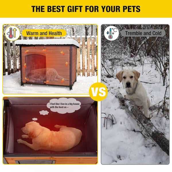 Insulated Outdoor Dog House with Liner F73318