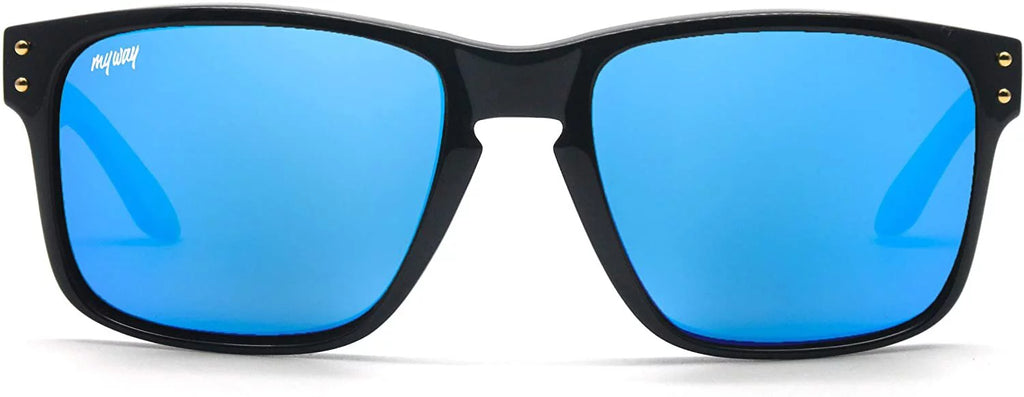 Italian Style Unisex Sunglasses Blue Mirror J7518